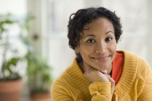 Portrait of a smiling beautiful African American young woman