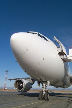 Plane parked at the airport