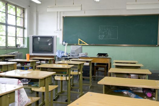 Elementary school classroom in China