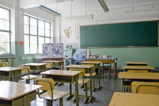 Elementary school classroom in China