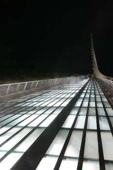 Santiago Calatrava designed this Sundial Bridge at Turtle Bay, Redding, California.