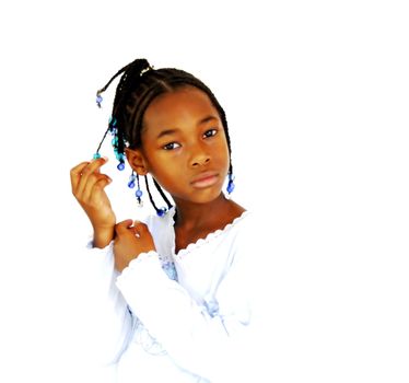 Cute African American young girl Portrait