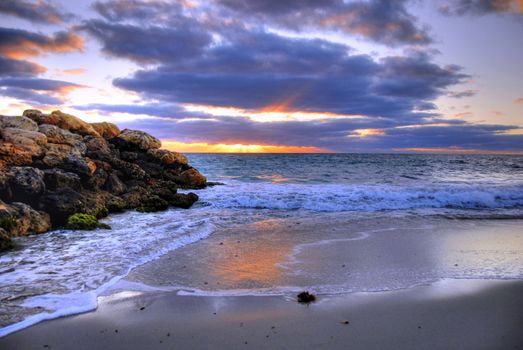 Sunset coastline Australia