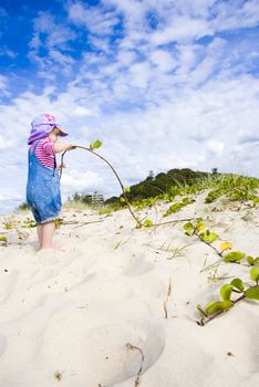 young girl at the beach