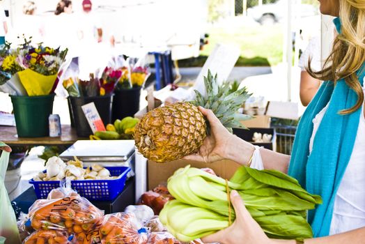 shopping for healthy food at the markets