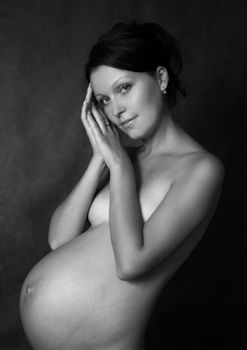 The pregnant woman on the ninth month. The girl was born