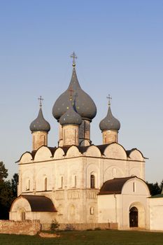 the old temple from brick in Suzdal city, Russia.  Golden Ring of Russia.