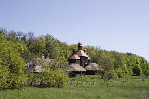 Wooden church, 19 century Kiev Ukraine