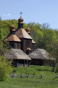Wooden church, 19 century Kiev Ukraine