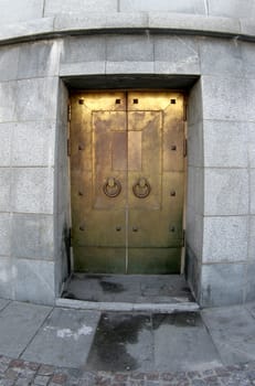 golden door in opening of the bridge for engineering service