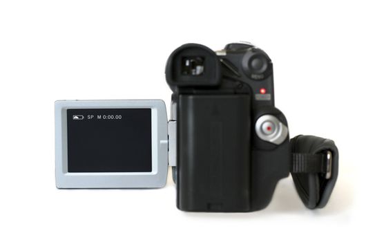 Video camera with turned by dark screen