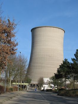 natural gas power plant cooling chimney, Lingen, Germany