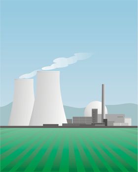 Nuclear Power Plant, Illustration, fictional motive, 2008