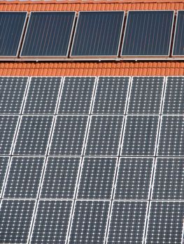 solar energy panels, roof, northern Germany, 2007