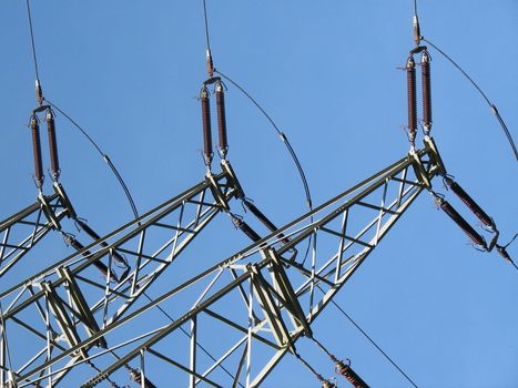 power supply lines, Emsland, Germany, 2008