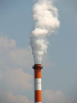 Chimneys, smoking, northern Germany, 2008