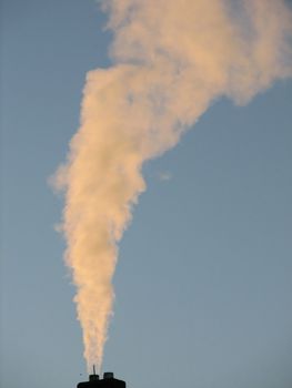 Chimneys, smoking, northern Germany, 2008