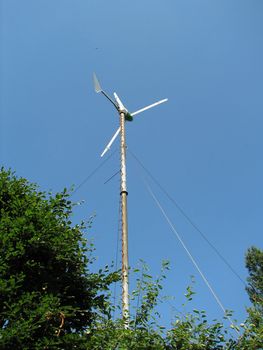 Small windmill on a farm, used to pump water, Germany, 2007