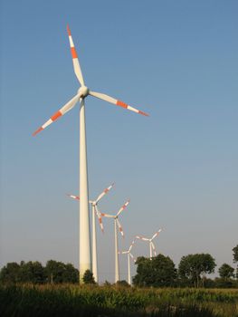 Windmills, Emsland, northern Germany, 2007