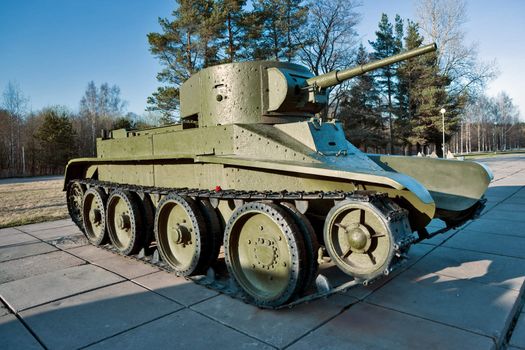 Medium size tank of Second World War period