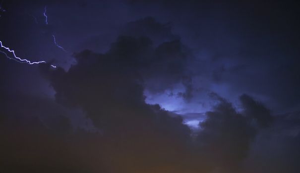 Lightening storm passes through Ohio valley. 