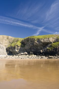 Beach and cliffs of Southerndown, Wales, United Kingdom