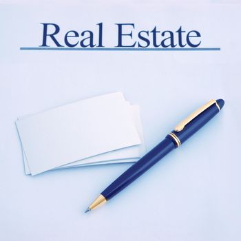 Luxury pen on real estate documents