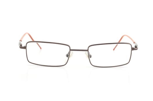 dioptric spectacles on white background