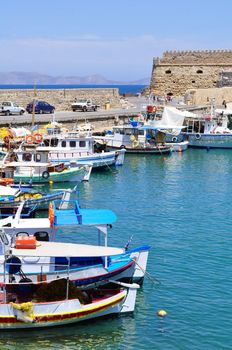 Fishing boats. Port of Heraklion, Crete, Greece