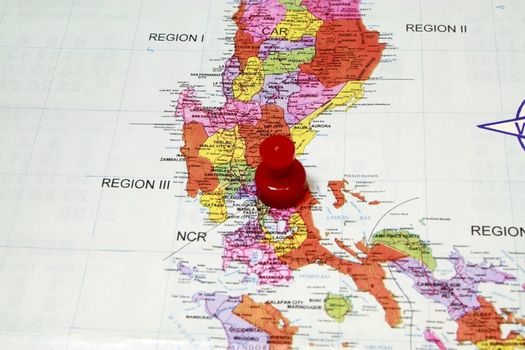 Manila The Philippines Circa 2008 latest map