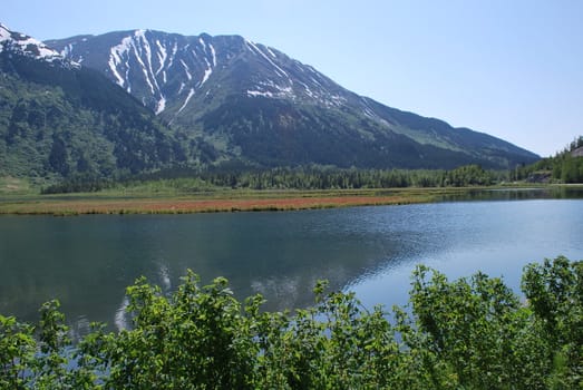 A summer lake in the Chugach Mountains