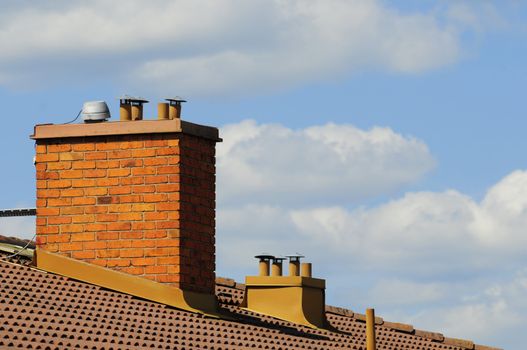 chimneys on roof