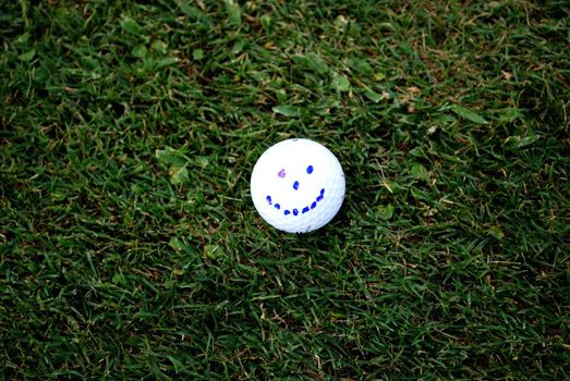 golfball with a smile