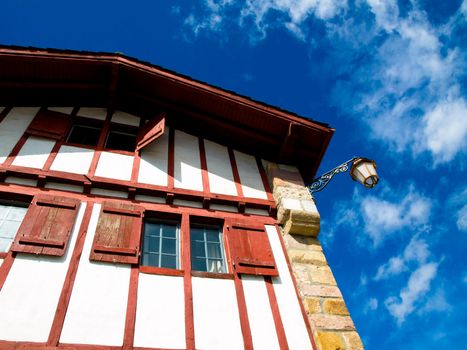 Traditional house in the Basque village of Ainhoa