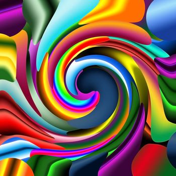 colourful abstract lollipop twirl