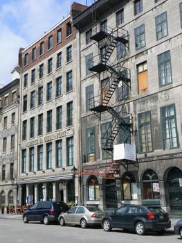 A big building with staircases in Montreal