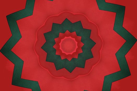 red and green abstract with stars in graduated sizes