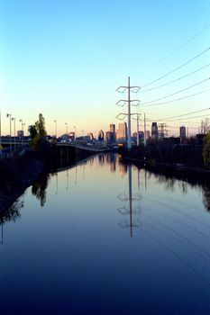 Landscape image of Montreal water ways