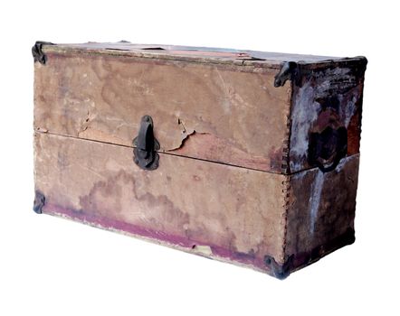 an antique box, fragile and softened with age