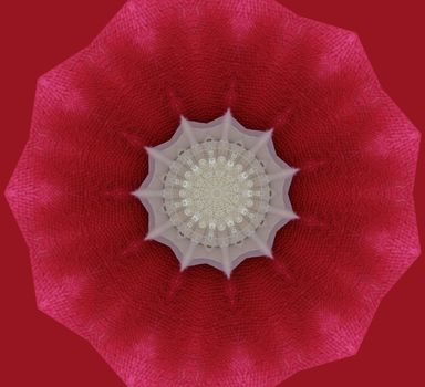abstract in reds and grays with a star at the center