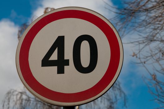This is russian road sign of the speed limit