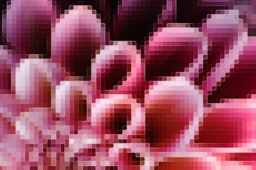 Abstract tile graphics of flower