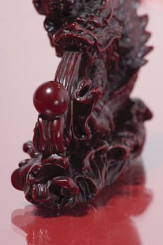 Close-up of a chinese dragon statue