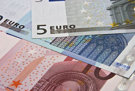 Euro bank notes bacground