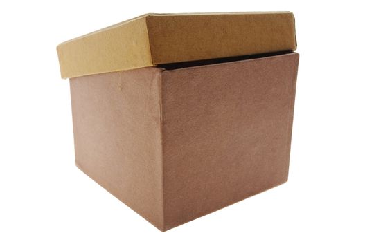 Cardboard box on white background with clipping path