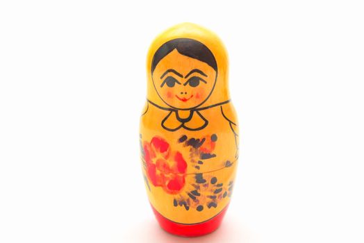 photo of the nesting doll on white background