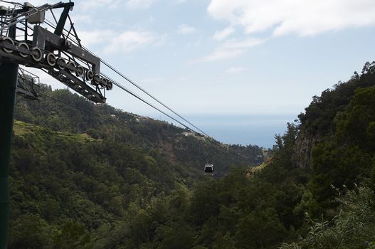 Cable car near end station