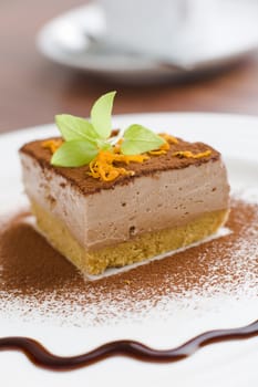 Cheese cake on the table