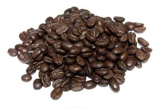 Coffe beans isolated on white