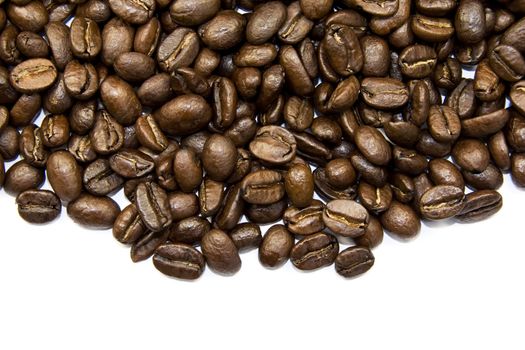 Brown coffe beans texture background